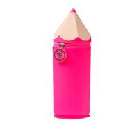 Lulubug Silikon Federmäppchen - Stiftform Pink | Federtasche aus weichem Silikon für Stifte | Federmappe und Stiftehalter | Mäppchen Tiere, Schlampermäppchen