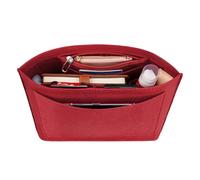 lumanothy Taschen Organizer Shopper, Handtaschen Organizer mit Multi-Pocket, Filz Longchamp Organizer für Longchamp, polene, mommy bag, Einkaufstasche (Rot, S)