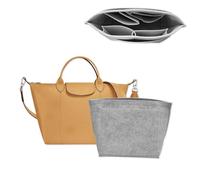 lumanothy Taschen Organizer Shopper, Handtaschen Organizer mit Multi-Pocket, Filz Longchamp Organizer für Longchamp, polene, mommy bag, Einkaufstasche (Hellgrau, M)