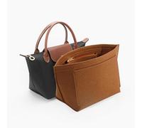 lumanothy Taschen Organizer Shopper, Handtaschen Organizer mit Multi-Pocket, Filz Longchamp Organizer für Longchamp, polene, mommy bag, Einkaufstasche (Braun, S)