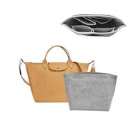 lumanothy Taschen Organizer Shopper, Handtaschen Organizer mit Multi-Pocket, Filz Longchamp Organizer für Longchamp, polene, mommy bag, Einkaufstasche (Hellgrau, L)