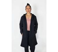 LUMEN organic Kapuzenmantel STRUKTUR schwarz XXL