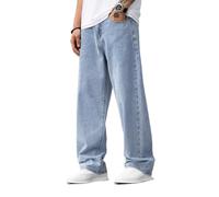 LuminBlaze Baggy Jeans Herren Y2K Streetwear Vintage Jeanshosen Loose Fit Denim Pants mit Weites Bein Lässig Männer Straight Leg