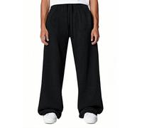 LuminBlaze Baggy Jogginghose Herren weitem Bein und elastischem Kordelzugbund, lockere Freizeit-Lounge-Sweatpants mit tiefen Taschen und bequemem Fleecefutter