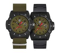 Luminox Armbanduhr, Navy Seal Serie 3600, Kollektion Sea, Gehäuse aus Carbonox, Zifferblatt grün, Durchmesser 45 mm, Kautschukarmband 24 mm und NATO Grün, 20 ATM.