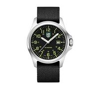 Luminox - G Kollektion Moon Valley Steel - Herren Uhr - Aus der Schweiz 43mm - X2.2517 - Taucheruhr mit Datumsanzeige Edelstahl-Gehäuse schwarzes Armband/Zifferblatt grüne Ziffern - 100m Wasserdicht