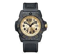 Luminox Herren Analog Schweizer Quarz Uhr mit Kautschuk Armband XS.3505.GP, Gold, Militär