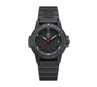Luminox Herren-Armbanduhr - Lederrückseite Sea Turtle 0300 Serie 39 mm - X3.ZC01.BO - Herren-Tauchuhr - Schweizer Quarz - 100 m wasserdicht - gehärtetes Mineralglas - Carbonox-Gehäuse - Silikonarmband