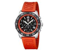 Luminox Herren-Armbanduhr Ronda Z60, schwarzes Zifferblatt, orangefarbenes Gummiband, XS 3149