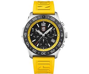 Luminox Herren Taucher Uhr Pacific Diver Chrono 3140 Series in der Farbe Gelb mit Kautschukarmband, Gehäusedurchmesser: 44 mm, XS.3145