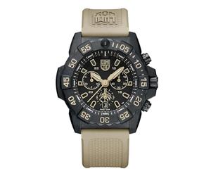Luminox Herren Taucheruhr Navy Seal mit Gummiarmband, Gehäusedurchmesser: 45 mm, XS.3590.NSF.Set