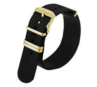 Luminox NATO Uhrenarmband aus Textil mit Edelstahlschließe in der Farbe Schwarz-Gold, Bandanstoß: 24mm, FNX.9240.20R.K