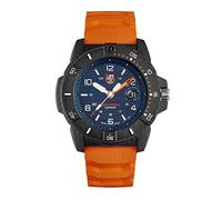 Luminox Navy SEAL XS.3603 Herrenuhr 45mm - Taucheruhr in Orange/Blau mit Datumsanzeige 200m wasserdicht Saphirglas