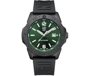 Luminox Pacific Diver Herren Taucheruhr 44 mm Edelstahl - Quarz Analog 20 bar, Edelstahlarmband Silber, grünes Zifferblatt, Datum, Leuchtzeiger XS.3137.B