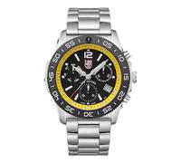 Luminox Pacific Diver Herren Taucheruhr 44 mm Edelstahl - Quarz Chronograph 20 bar, Edelstahlarmband Silber, schwarzes Zifferblatt, Datum, Leuchtzeiger XS.3145.M