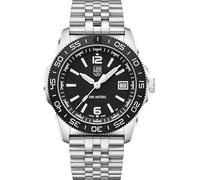Luminox Pacific Diver XS.3122M.1 Herren Taucheruhr - Quarz, Edelstahlgehäuse 39 mm, Edelstahlarmband, Schwarzes Zifferblatt, 20 bar wasserdicht, Datum, Leuchtzeiger
