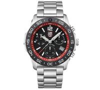 Luminox Pacic Driver Chrono Uhr für Herren in der Farbe Silber mit Armband aus Edelstahl, Wasserdichtigkeit: 20 bar, Gehäusedurchmesser: 44 mm, XS.3155.M