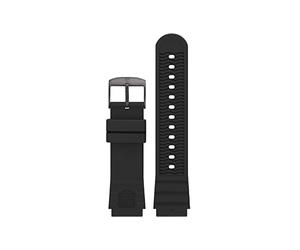 Luminox Uhrenarmband FPX.2201.20B.1.K - 22mm Schwarzes PU Ersatzarmband mit Edelstahl Dornschließe für 0320 0321 0325