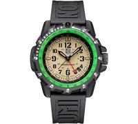 Luminox Herren Armbanduhr Commando Raider XL.3321 Dual Time Schwarz/Beige 46 mm