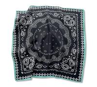 LumiSyne Bandana Kopftuch Herren Damen Baumwolle Leinen Gefühl Vintage Paisley Muster Warm Atmungsaktiv Quadratischer Schal Multifunktional Halstuch Kopfschmuck Haarband Gesichtsmaske Stola 68 x 68 cm