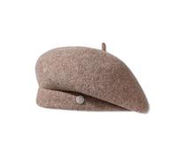 LumiSyne Baskenmütze Barett Damen Klassische Französischer Stil Wolle Mischung Einfarbig Mit Metall Dekoration Einstellbar Vintage Elegant Künstler Barret Maler Hut Leichte Warme Mütze Herbst Winter