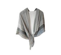 LumiSyne Damen Baumwoll Leinen Schal Große Quadratischer Poncho Cape Blume Malerei Gedruckt Karierter Ketten Muster Vintage Ethnischer Stil Leichte Weich Halstuch Hijab Elegante Umschlagtuch Stola