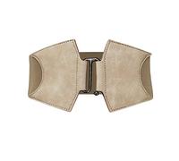 LumiSyne Damen Breit Elastischer Gürtel Ledergürtel Stretch Taillengürtel Legierung Haken Schnalle Design Gummiband Vintage Hüftgurt Für Anzugkleid Kleid Hemd