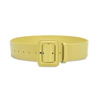 LumiSyne Damen Breiter Ledergürtel Klassisch Einfarbig Große Quadratische Schnalle Frauen Taillengürtel Vintage Cinch Gürtel Hoher Taillen Breiter Gürtel Für Kleid Hemd Jumpsuit Mantel