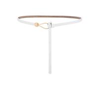 LumiSyne Damen Ledergürtel Dünn Mit Geknoteter Schnalle - Mode Design Aus Rindsleder Mit Legierungsschnalle - Einstellbar Und Dekorativ Für Anzug, Kleid, Mantel, Hemd