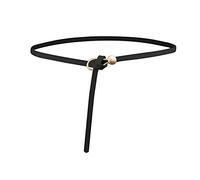 LumiSyne Damen Ledergürtel Dünn Mit Geknoteter Schnalle - Mode Design Aus Rindsleder Mit Legierungsschnalle - Einstellbar Und Dekorativ Für Anzug, Kleid, Mantel, Hemd