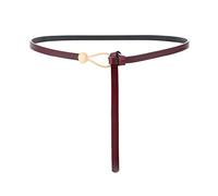 LumiSyne Damen Ledergürtel - Dünner Mode Gürtel Mit Geknoteter Schnalle, Rindsleder, Legierung, Einstellbar, Dekorativ für Anzug, Kleid, Mantel, Hemd