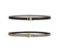 LumiSyne Damen Ledergürtel Wendegürtel Zweifarbig Dünner Gürtel Dornschließe Einstellbar Gürtel Dekorativen Gürtel Für Jeans Hosen Mantel Kleider