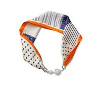 LumiSyne Damen Mode Seidenschal Halskette Bequeme Magnetische Schnalle Mit Bling Strass Kleiner Schmaler Halstuch Dekorative Choker Halskette Kopfschmuck Stirnbänder Haarband Anhänger Schal