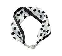 LumiSyne Damen Mode Seidenschal Halskette Bequeme Magnetische Schnalle Mit Bling Strass Kleiner Schmaler Halstuch Dekorative Choker Halskette Kopfschmuck Stirnbänder Haarband Anhänger Schal