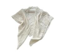 LumiSyne Damen Plissee Schal Quadratischer Schal Baumwolle Leinen Gefühl Schal Mit Falten Textur Und Spitzen Besatz Vintage Literarischer Stil Leichte Weich Kopftuch Halstuch Umschlagtuch Stola