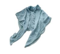 LumiSyne Damen Plissee Schal Quadratischer Schal Baumwolle Leinen Gefühl Schal Mit Falten Textur Und Spitzen Besatz Vintage Literarischer Stil Leichte Weich Kopftuch Halstuch Umschlagtuch Stola