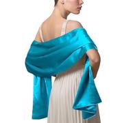 LumiSyne Damen Satin Chiffon Festlich Stola Schal Einfarbiger Leichter Schalverpackung Für Braut Brautjungfer Hochzeit Abendkleid Abschlussball