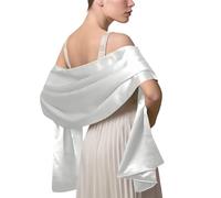 LumiSyne Damen Satin Chiffon Festlich Stola Schal Einfarbiger Leichter Schalverpackung Für Braut Brautjungfer Hochzeit Abendkleid Abschlussball