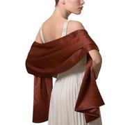 LumiSyne Damen Satin Chiffon Festlich Stola Schal Einfarbiger Leichter Schalverpackung Für Braut Brautjungfer Hochzeit Abendkleid Abschlussball