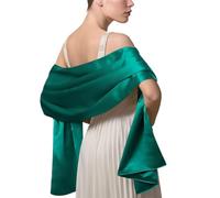 LumiSyne Damen Satin Chiffon Festlich Stola Schal Einfarbiger Leichter Schalverpackung Für Braut Brautjungfer Hochzeit Abendkleid Abschlussball