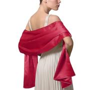 LumiSyne Damen Satin Chiffon Festlich Stola Schal Einfarbiger Leichter Schalverpackung Für Braut Brautjungfer Hochzeit Abendkleid Abschlussball