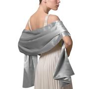 LumiSyne Damen Satin Chiffon Festlich Stola Schal Einfarbiger Leichter Schalverpackung Für Braut Brautjungfer Hochzeit Abendkleid Abschlussball