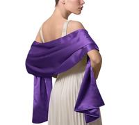 LumiSyne Damen Satin Chiffon Festlich Stola Schal Einfarbiger Leichter Schalverpackung Für Braut Brautjungfer Hochzeit Abendkleid Abschlussball
