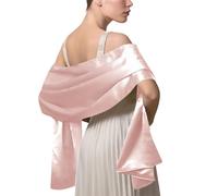 LumiSyne Damen Satin Chiffon Festlich Stola Schal Einfarbiger Leichter Schalverpackung Für Braut Brautjungfer Hochzeit Abendkleid Abschlussball