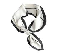 LumiSyne Damen Seidenschal Skinny Schal Einfache Durchziehen Design Französisch Vintage Stil Polka Dots Linien Muster Schmaler Lange Halstuch Satin Kleine Schal Kopfschmuck Stirnbänder Haarband Ribbon