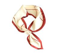 LumiSyne Damen Seidenschal Skinny Schal Einfache Durchziehen Design Französisch Vintage Stil Polka Dots Linien Muster Schmaler Lange Halstuch Satin Kleine Schal Kopfschmuck Stirnbänder Haarband Ribbon