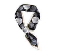 LumiSyne Damen Seidenschal Skinny Schal Einfacher Durchziehen Design Blume Blätter Gedruckt Frischer Stil Schmaler Lange Halstuch Satin Kleine Schal Dekorative Kopfschmuck Stirnbänder Haarband Ribbon