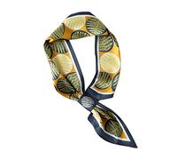 LumiSyne Damen Seidenschal Skinny Schal Einfacher Durchziehen Design Blume Blätter Gedruckt Frischer Stil Schmaler Lange Halstuch Satin Kleine Schal Dekorative Kopfschmuck Stirnbänder Haarband Ribbon