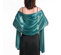 LumiSyne Damen Seidiger Satin Schal Und Wickeltuch Für Abendkleider Einfarbig Leicht Lange Schals Elegant Festlich Stola Wickel Für Braut Brautjungfer Hochzeit Abschlussball Party, 200×70cm