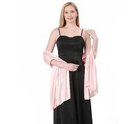 LumiSyne Damen Seidiger Satin Schal Und Wickeltuch Für Abendkleider Einfarbig Leicht Lange Schals Elegant Festlich Stola Wickel Für Braut Brautjungfer Hochzeit Abschlussball Party, 200×70cm